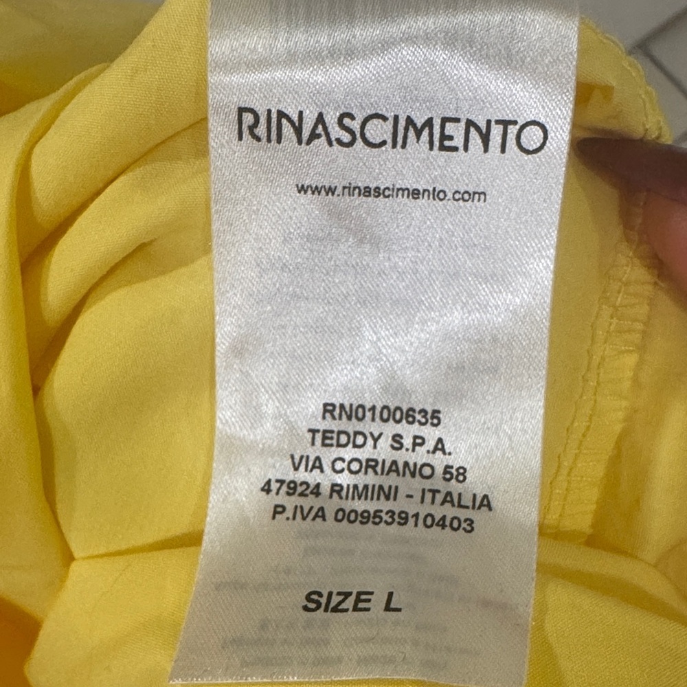 Rinascimento Sunny Yellow Lace Top - Picture 5 of 9